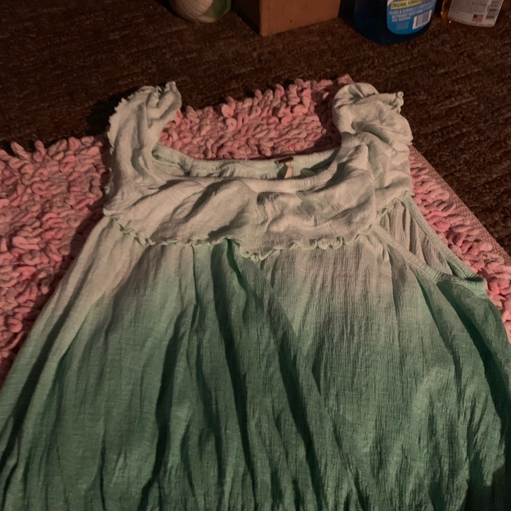 Green hombre free people shirt size small